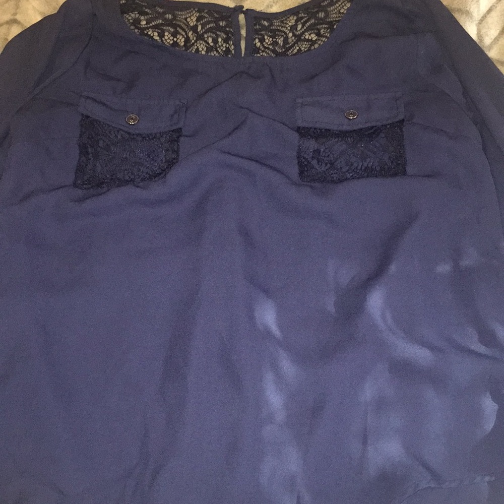 Used Navy Blue Blouse